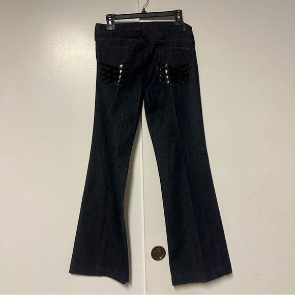 7 For All Mankind Dojo Lattice Dark Wash Jeans Size 29 - Picture 10 of 10